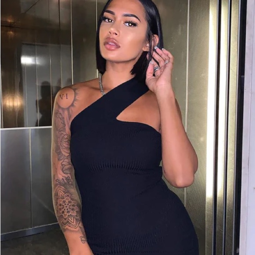 Black Ribbed Dress